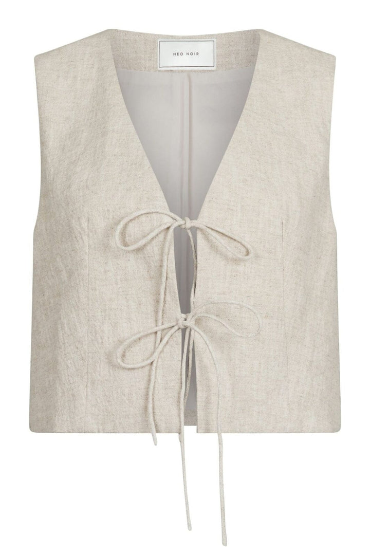 Neo Noir - Varsa Ramie Waistcoat - Natural Veste 