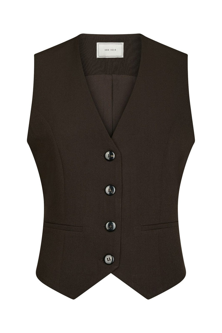 Neo Noir - Vendetta Suit Waistcoat 159642 - 676 - Dark Brown
