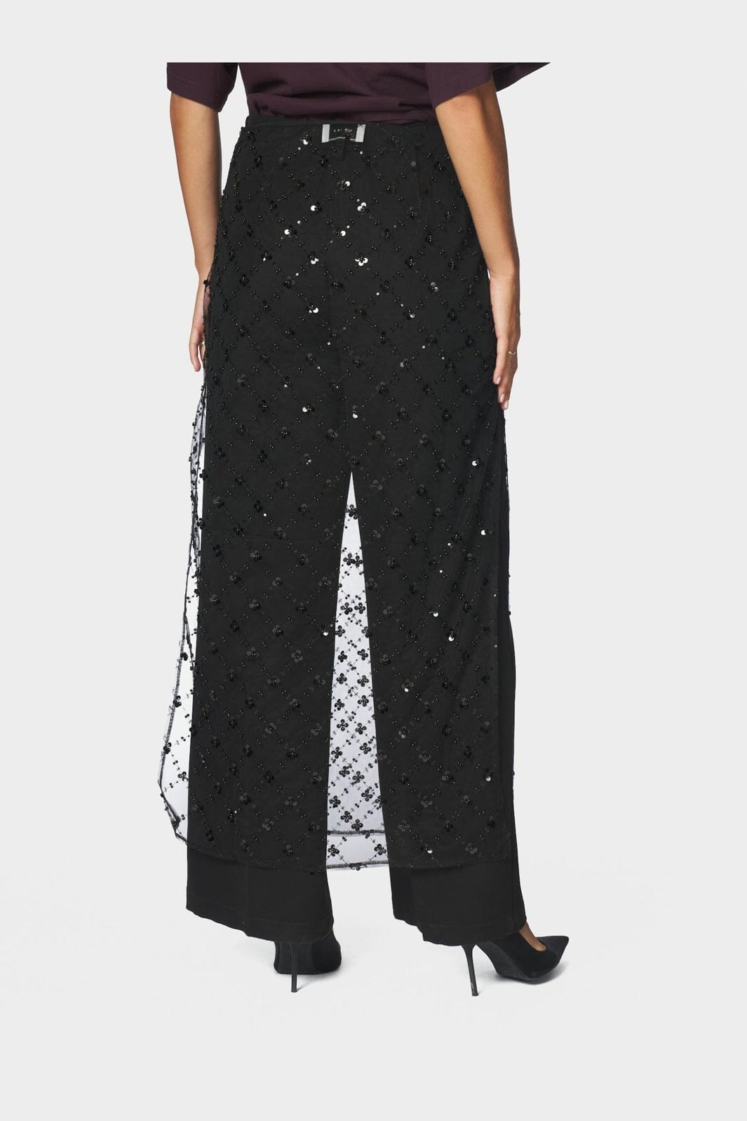 Neo Noir - Vianey Mesh Deco Skirt 171049 - 100 - Black