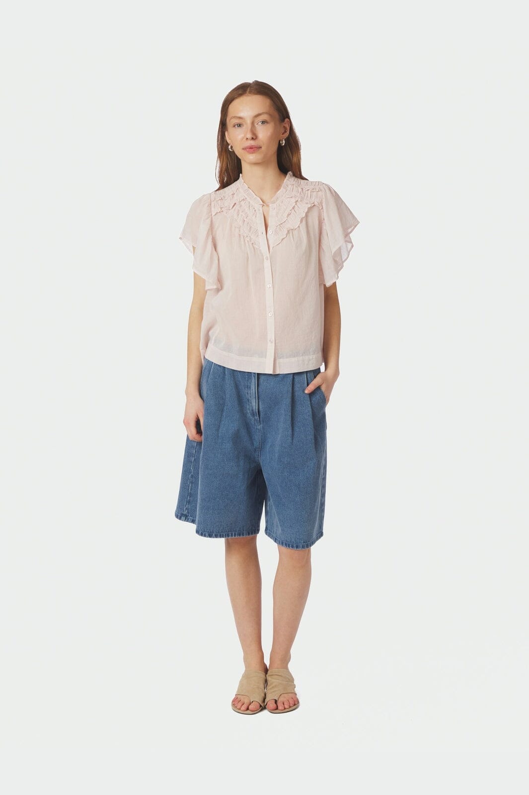 Neo Noir - Vinsa S Voile Top 169039 - 754 - Light Pink