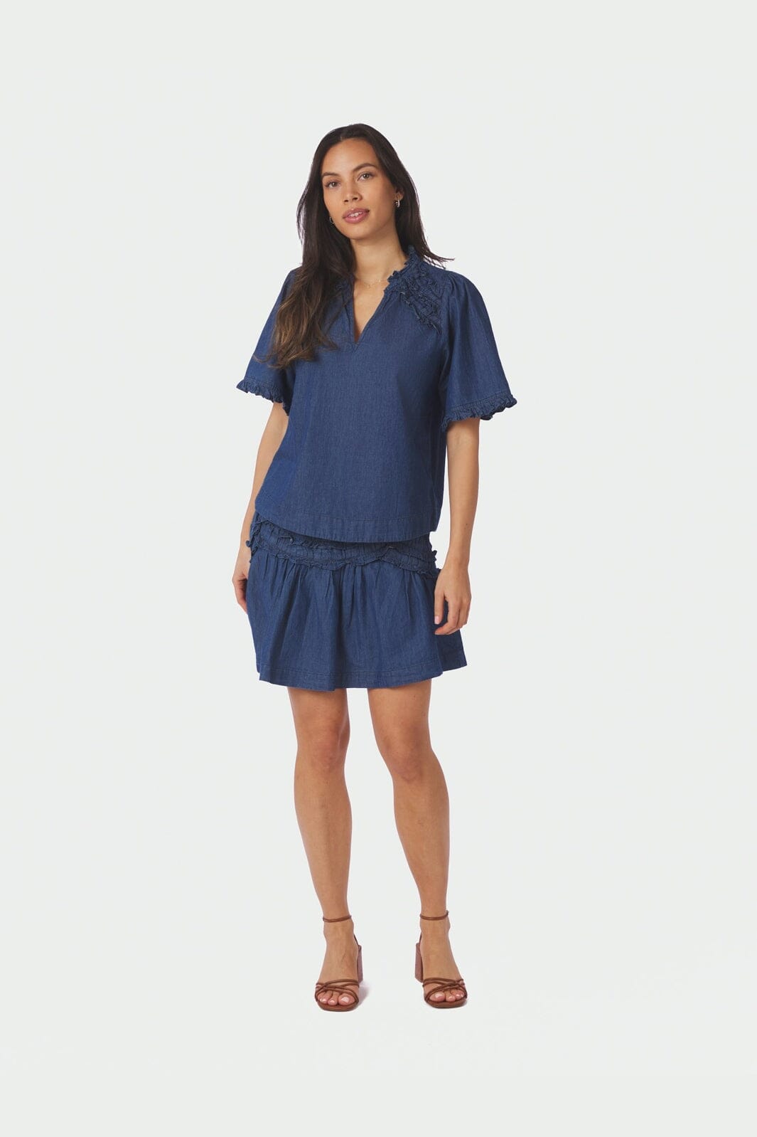 Neo Noir - Wendia Denim Blouse 168895 - 140 - Blue