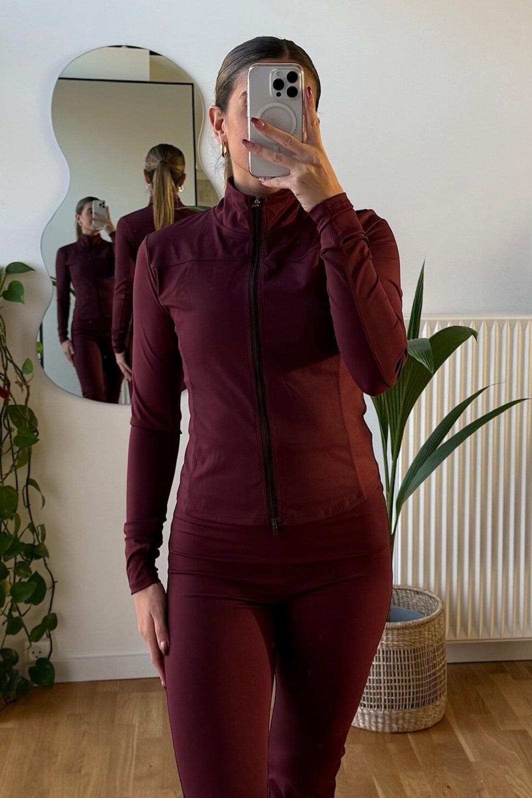 Neo Noir x Molly&My - Nolana Zip Blouse 167175 - 162 - Bordeaux Bluser 