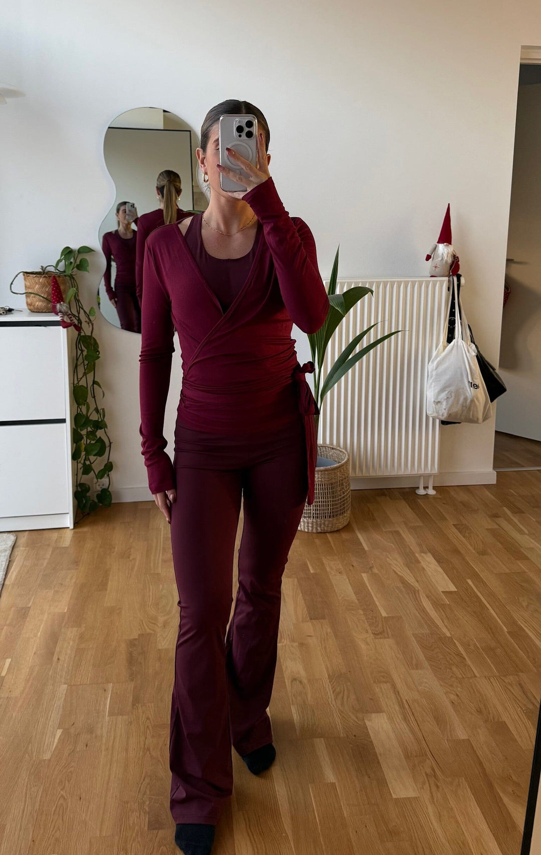 Neo Noir x Molly&My - Nia Jersey Wrap Blouse 165501 - 162 - Bordeaux Bluser 