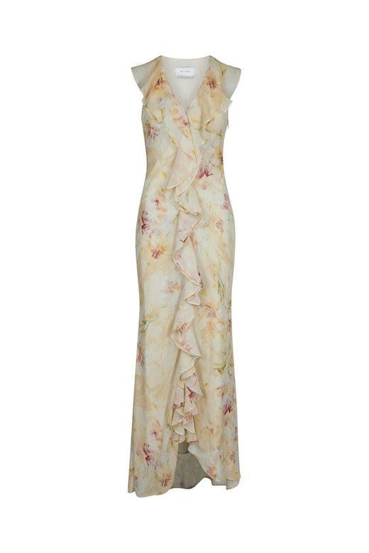 Neo Noir - Zella Chiffon Print Dress 167616 - 203 - Dusty Yellow
