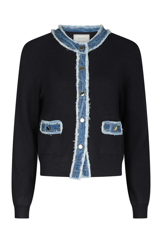 Neo Noir - Zelma Knit Denim Cardigan 167245 - 141 - Navy