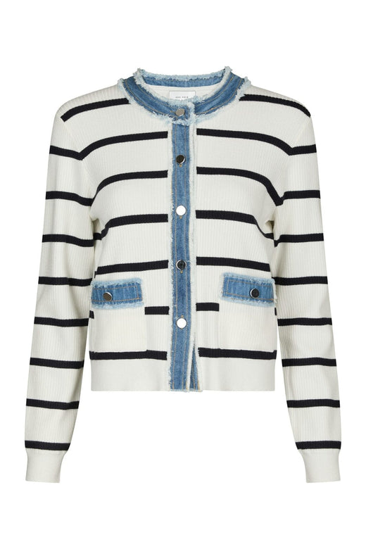 Neo Noir - Zelma Stripe Denim Cardigan 169309 - 121 - Off White