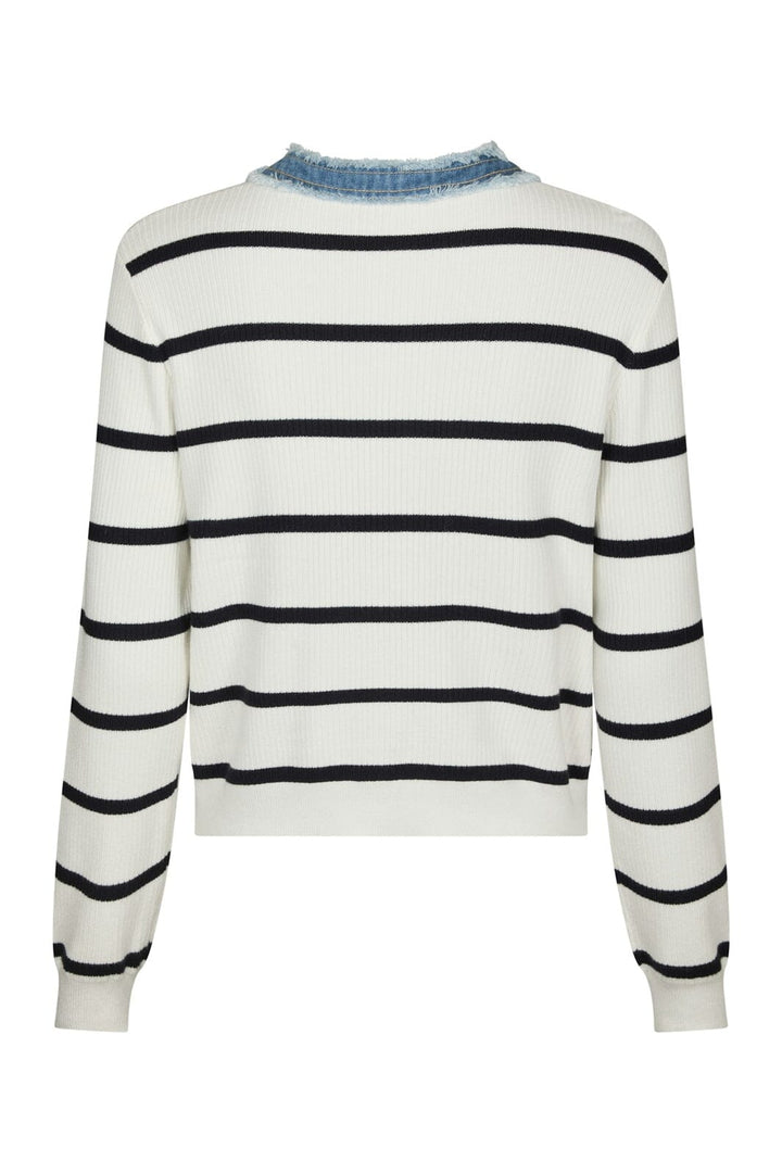 Neo Noir - Zelma Stripe Denim Cardigan 169309 - 121 - Off White