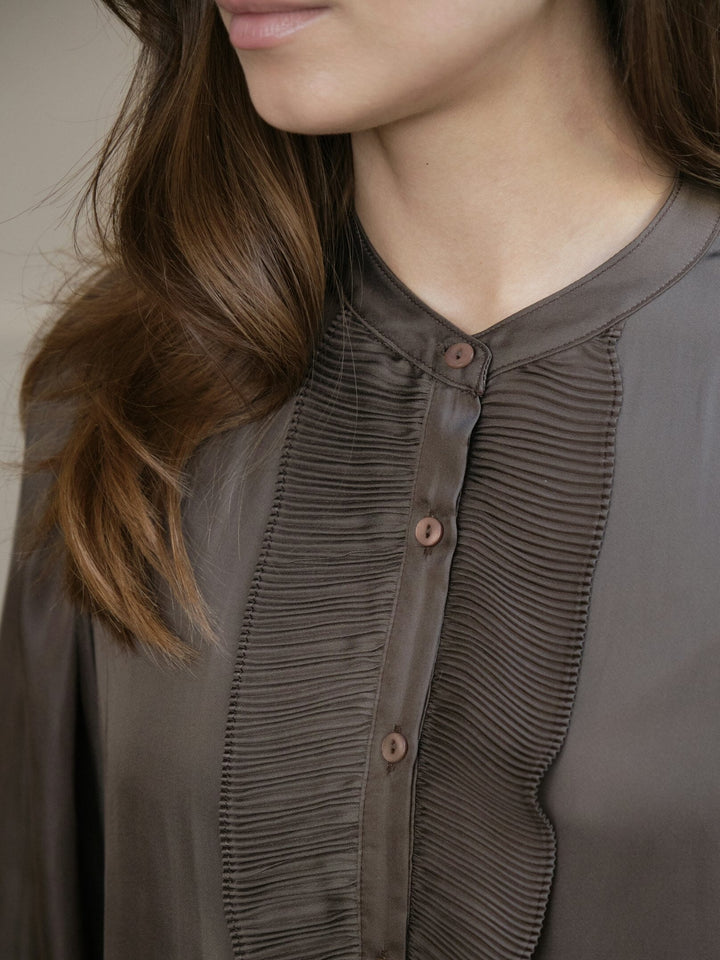 Neo Noir - Zola Blouse 159058 - 210 - Brown Bluser 