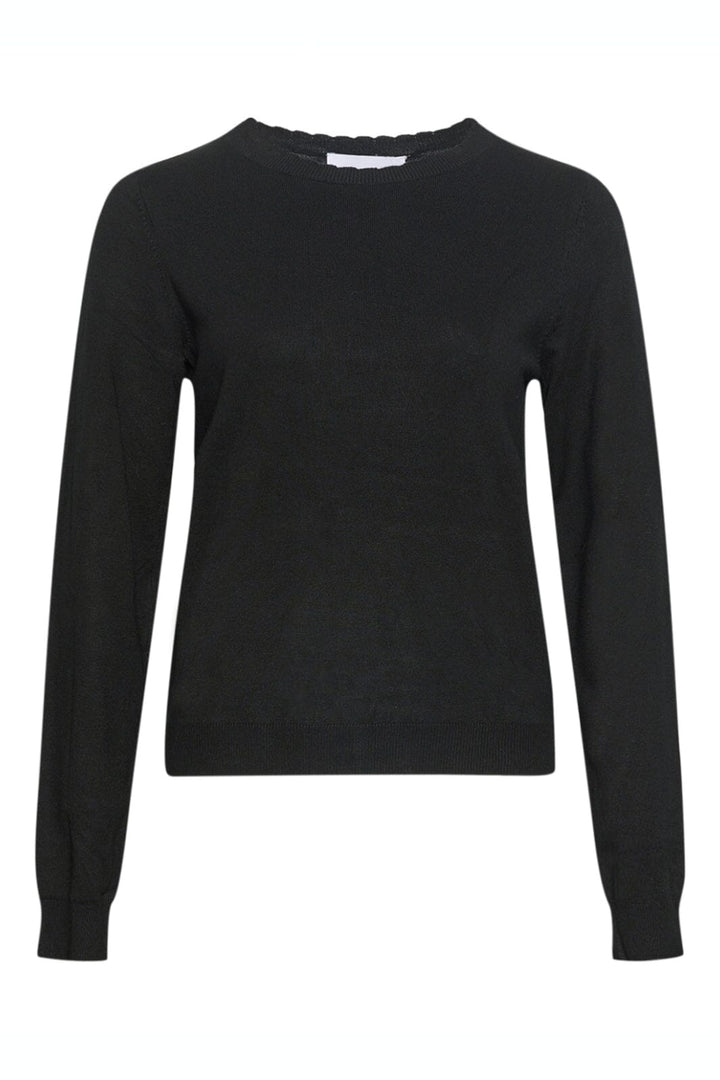 Noella - Ayla Knit Sweater - 004 Black Strikbluser 
