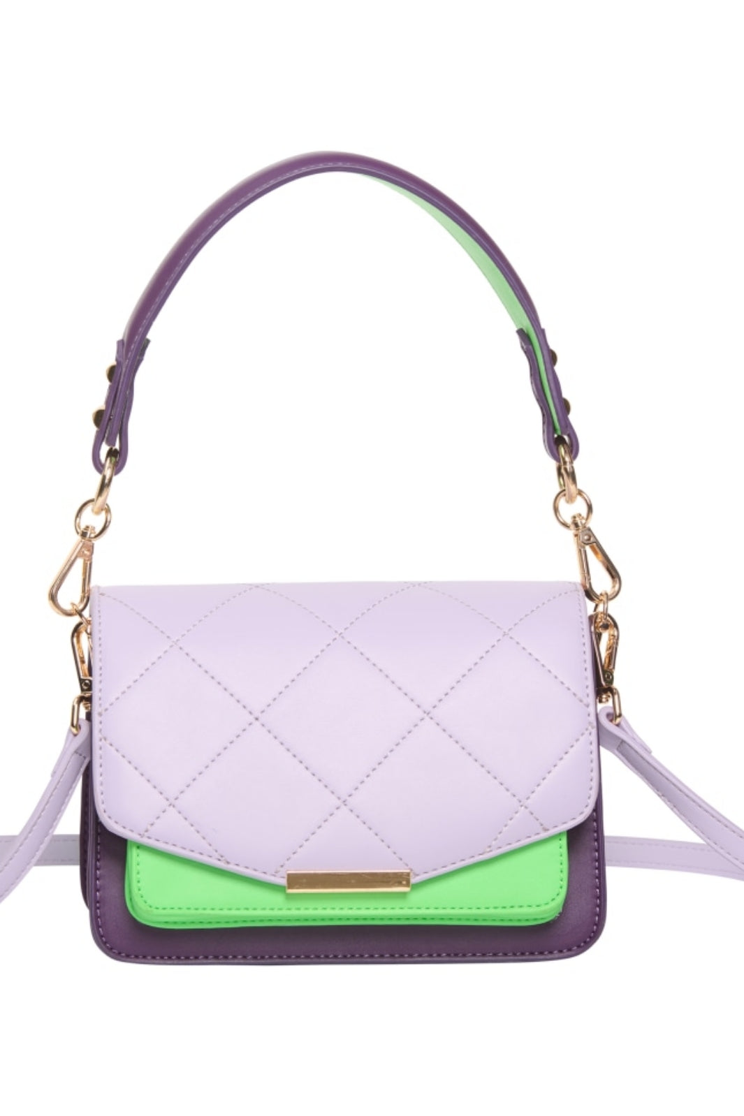Noella - Blanca Bag Medium - Purple Plum / Neon Green Tasker 