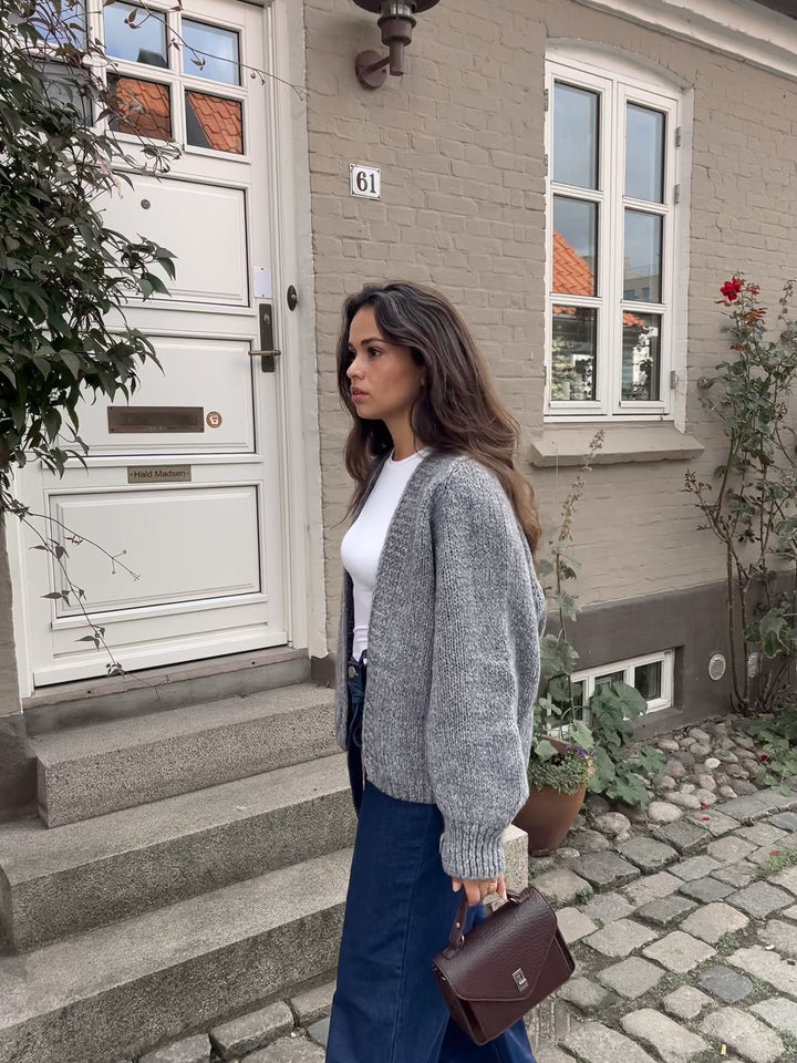 Noella - Fora Knit Cardigan - Light Grey Cardigans 