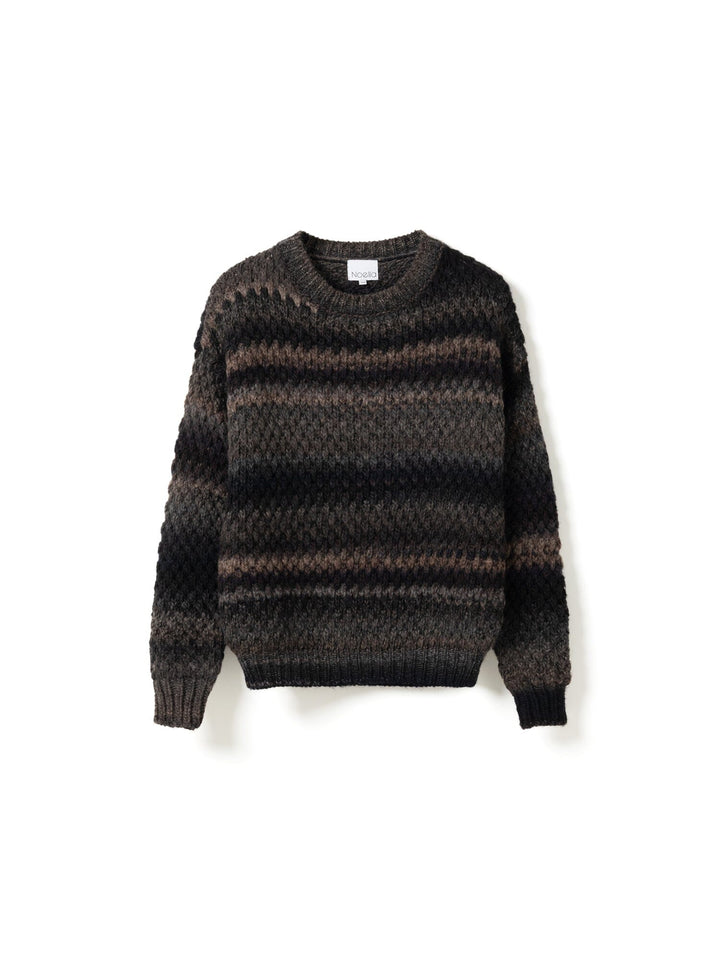 Noella - Gio Knit Sweater 12165005 - 1415 - Brown Grey Mix Strikbluser 