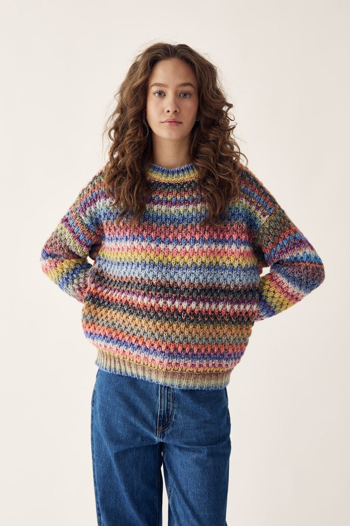 Noella - Gio Sweater - Multi Mix Strikbluser 