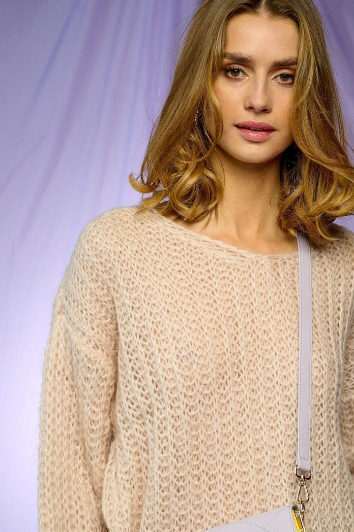 Noella - Joseph Knit Sweater - 023 Beige Strikbluser 