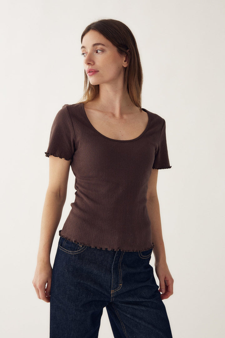 Noella - Julietta Top 10980020 - 674 - Chocolate T-shirts 