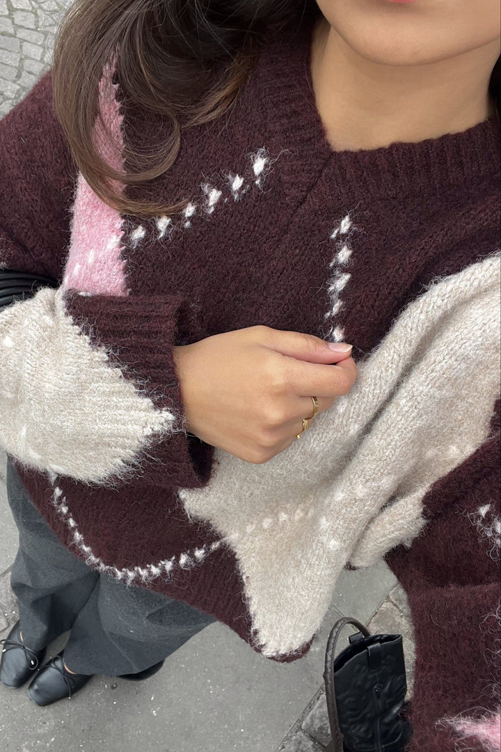 Noella - Lai Knit 14670001 - 1470 - Winetasting Mix Strikbluser 