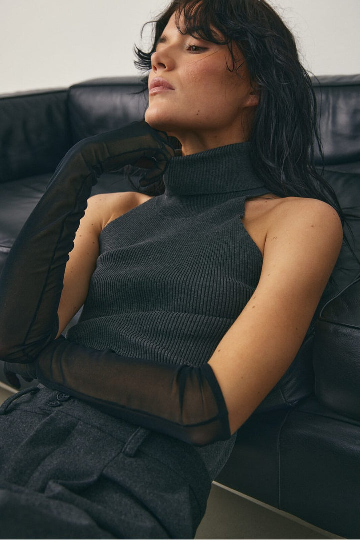 Noella - Lajoia Knit Top 13800004 - 972 - Medium Grey Mel.