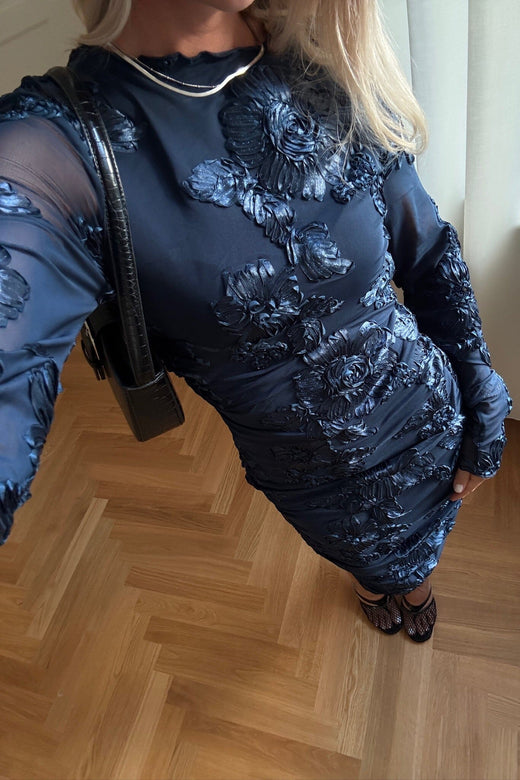 Noella - Lavinia L/S Dress 13500002 - 007 - Navy Kjoler 
