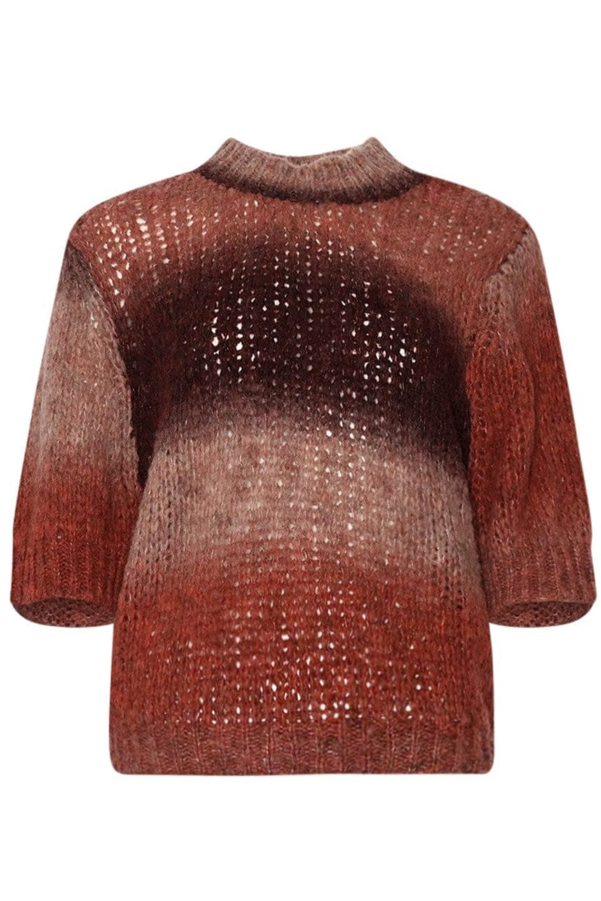 Noella - Leana Knit Top 13960001 - 1373 - Brown Red Combo