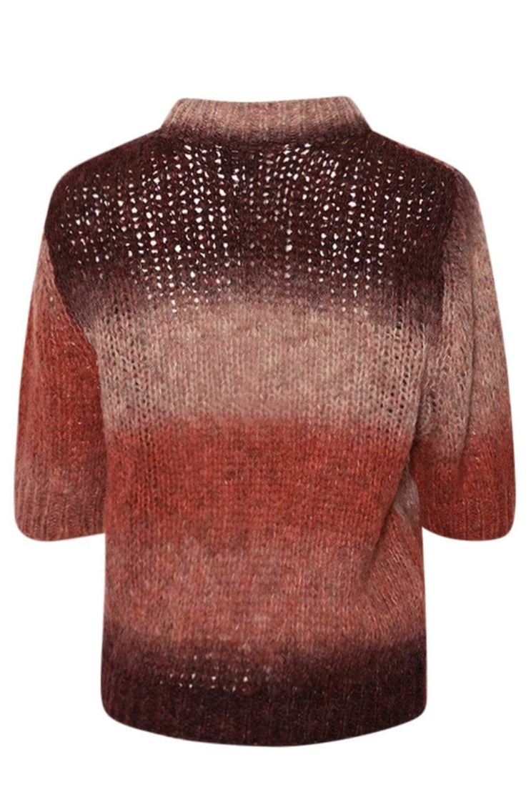 Noella - Leana Knit Top 13960001 - 1373 - Brown Red Combo