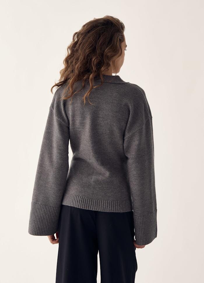 Noella - Lenyx Knit 13770001 - 972 - Medium Grey Mel. Cardigans 