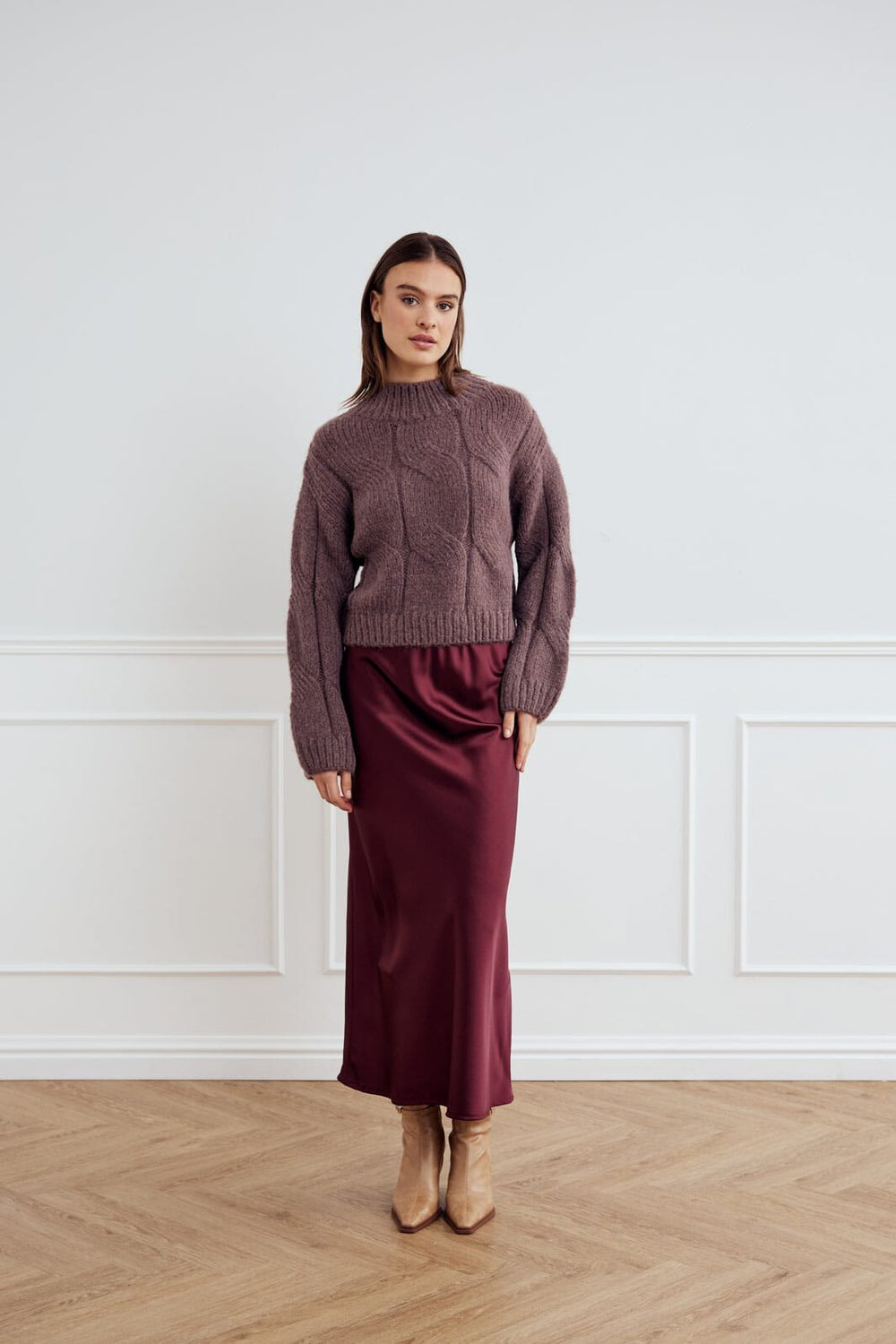 Noella - Leonora Skirt 14050003 - 1355 - Dusty Mahogany