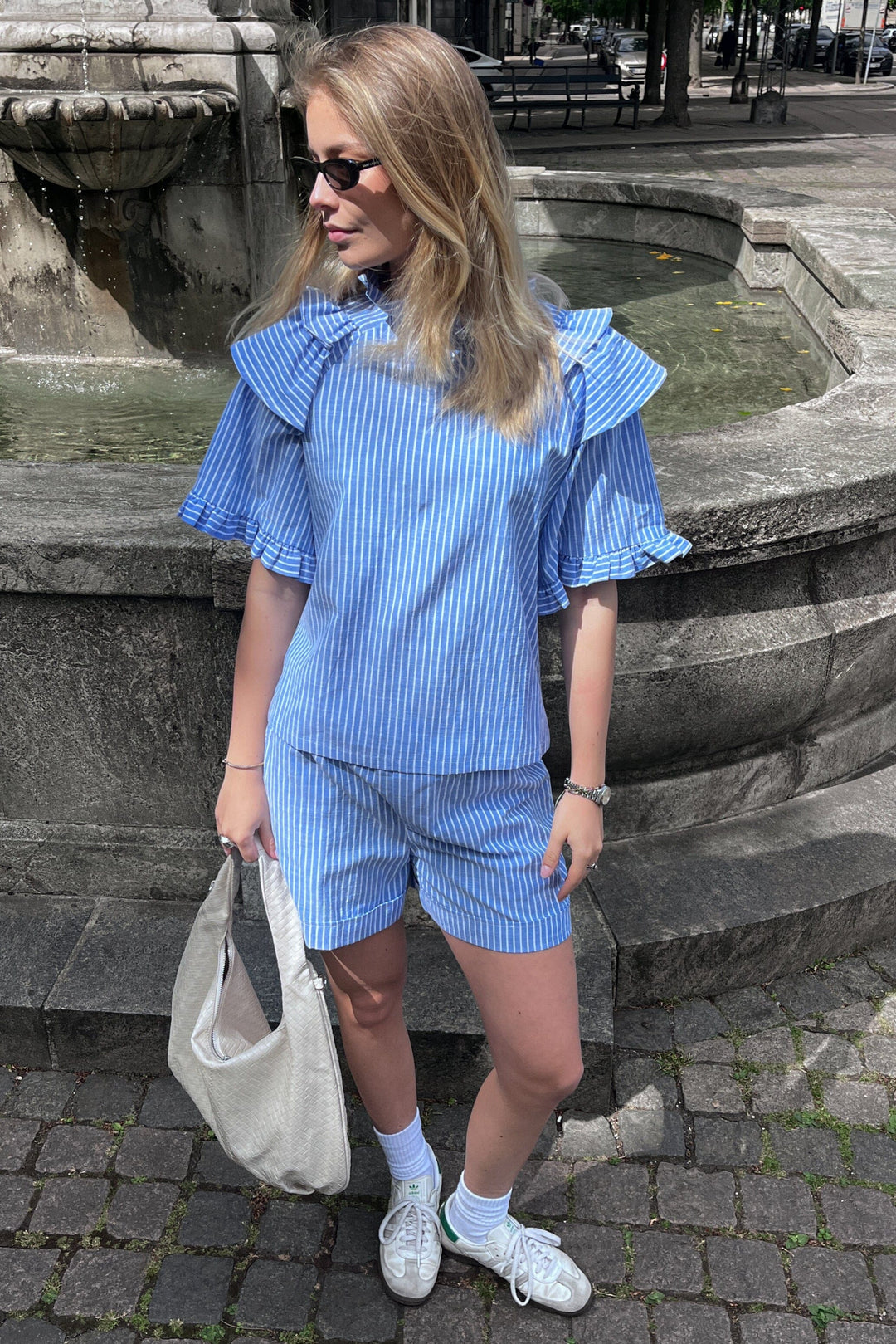 Noella - Lesly Blouse 13470002 - 117 Blue Stripe Bluser 