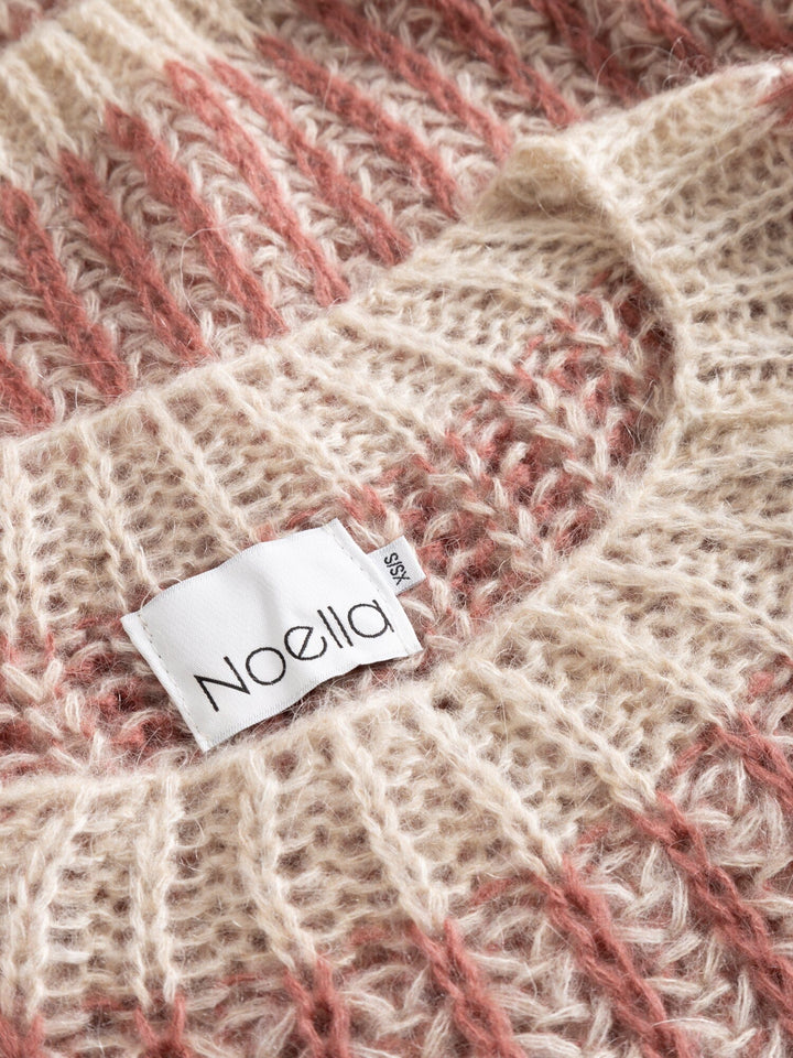 Noella - Liana Knit Sweater 12260014 - 1386 - Rose Cream Strikbluser 