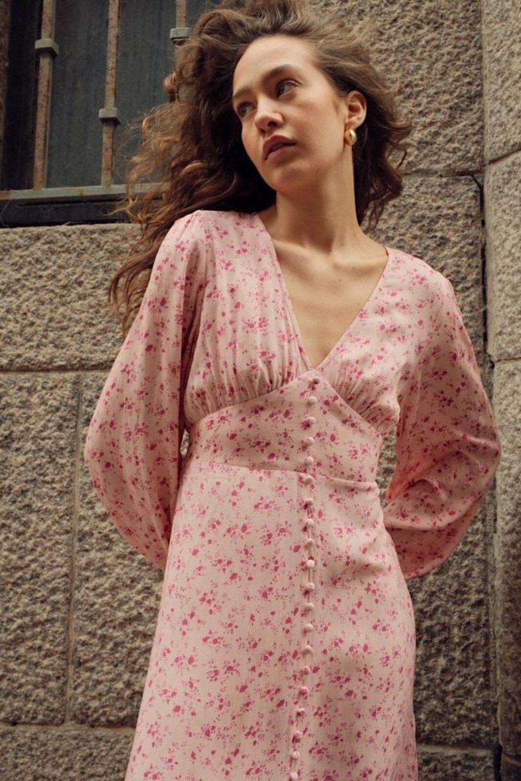Noella - Lilith Maxi Dress 14170008 - 1391 - Cheryl Pink Print Kjoler 