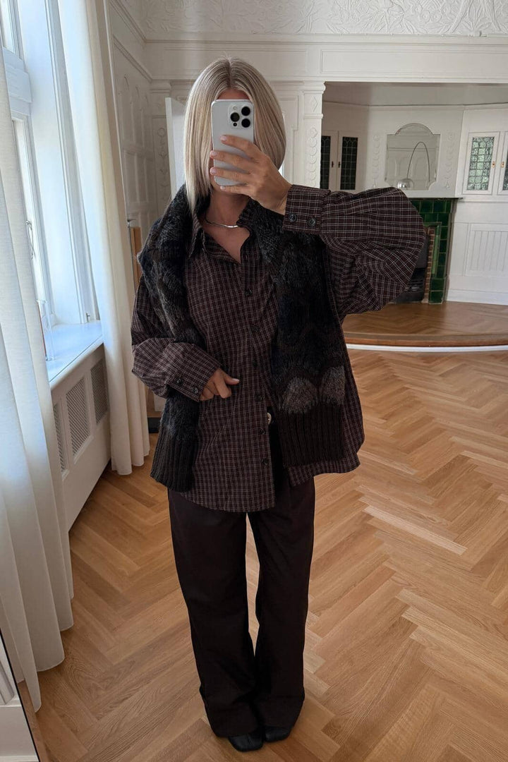 Noella - Lisa Shirt 14520002 - 1408 - Cari Brown Check Skjorter 