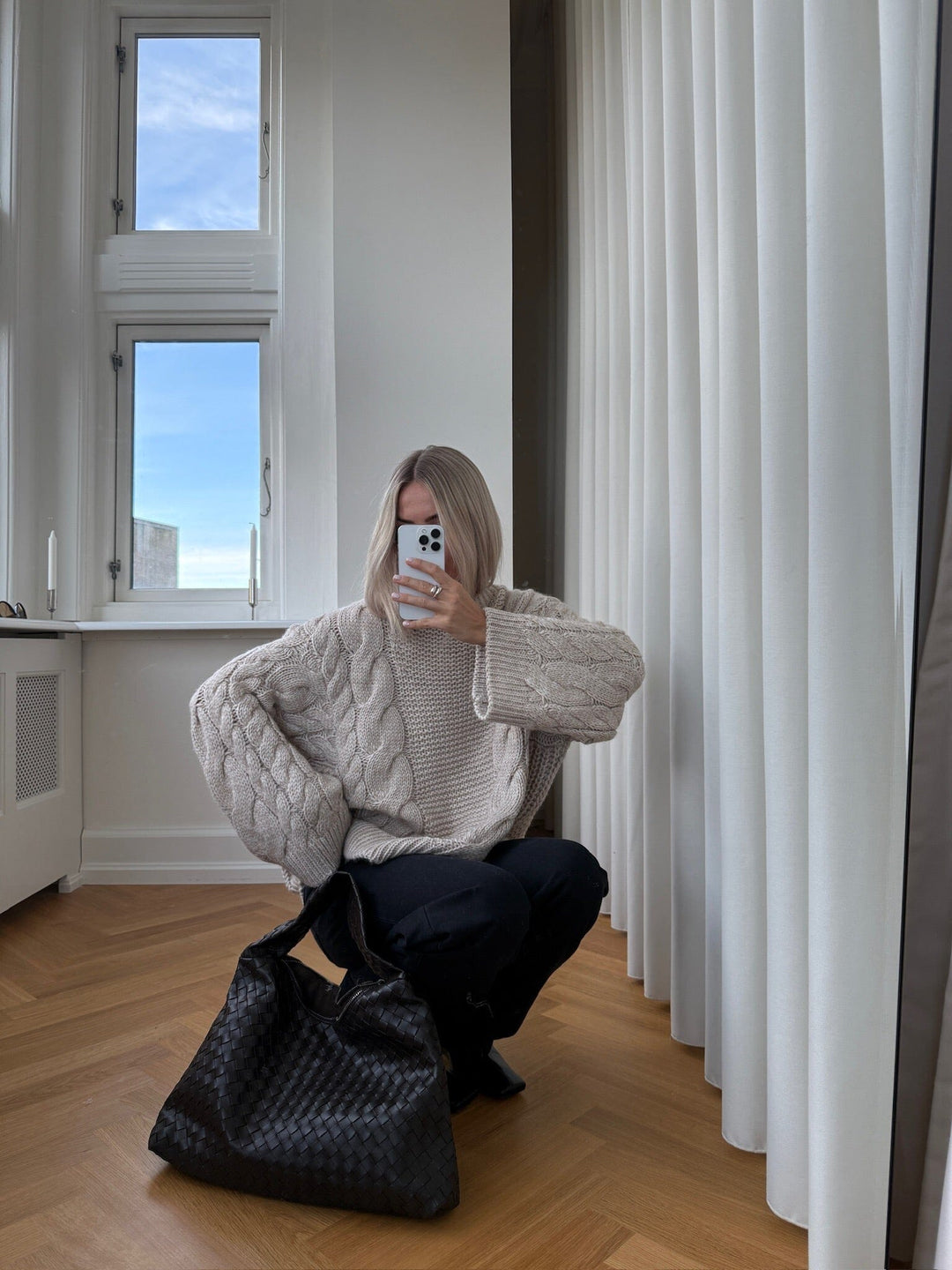 Noella - Lisbeth Knit 14380001 - 025 - Oatmeal Strikbluser 