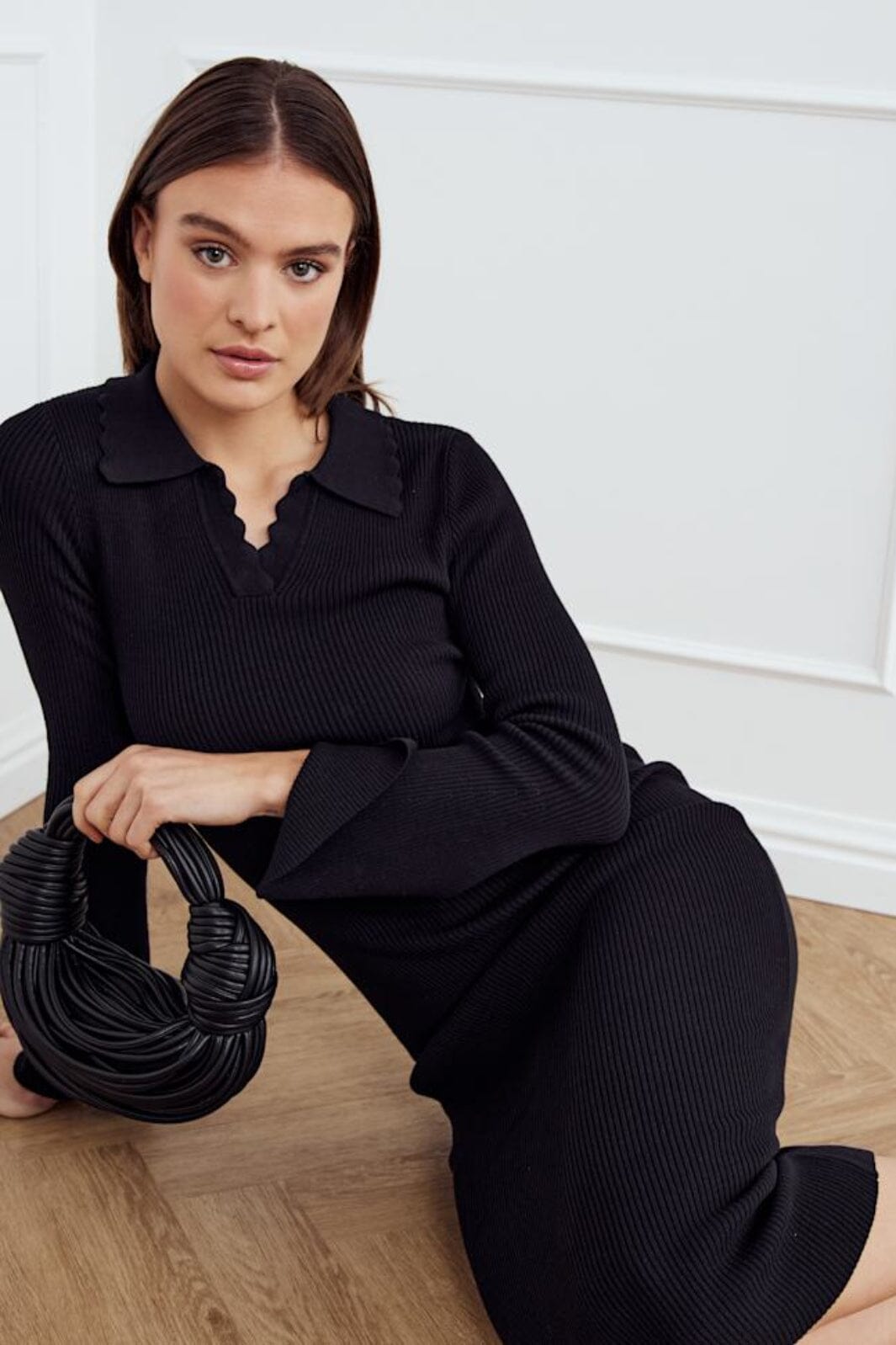 Noella - Livvy Knit Dress 13800003 - 004 - Black Kjoler 