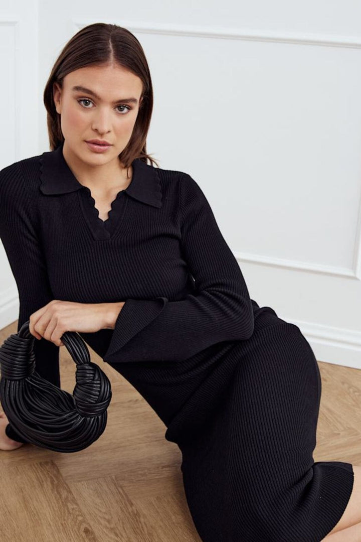 Noella - Livvy Knit Dress 13800003 - 004 - Black Kjoler 