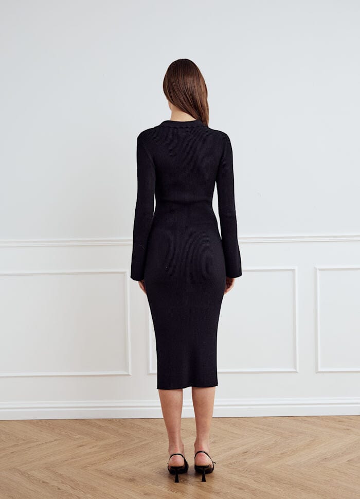 Noella - Livvy Knit Dress 13800003 - 004 - Black Kjoler 