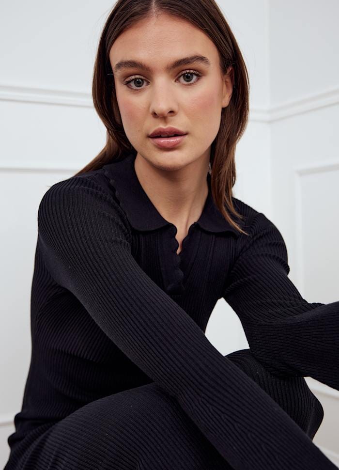 Noella - Livvy Knit Dress 13800003 - 004 - Black Kjoler 