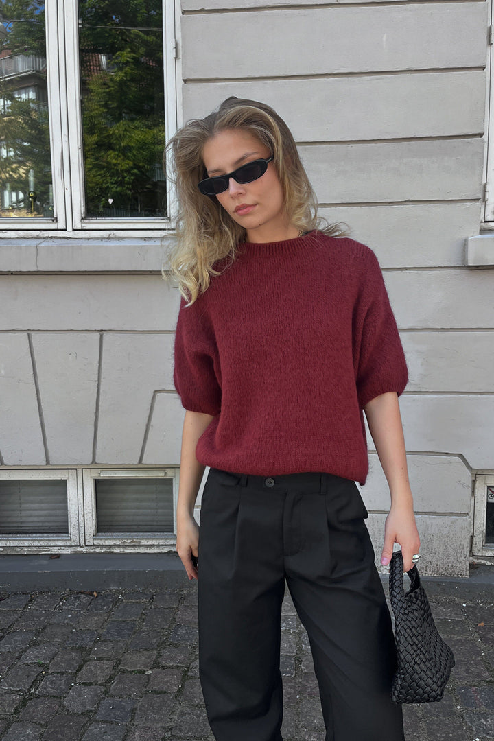 Noella - Mimi Knit Jumper 12366001 - 1355 - Dusty Mahogany Strikbluser 