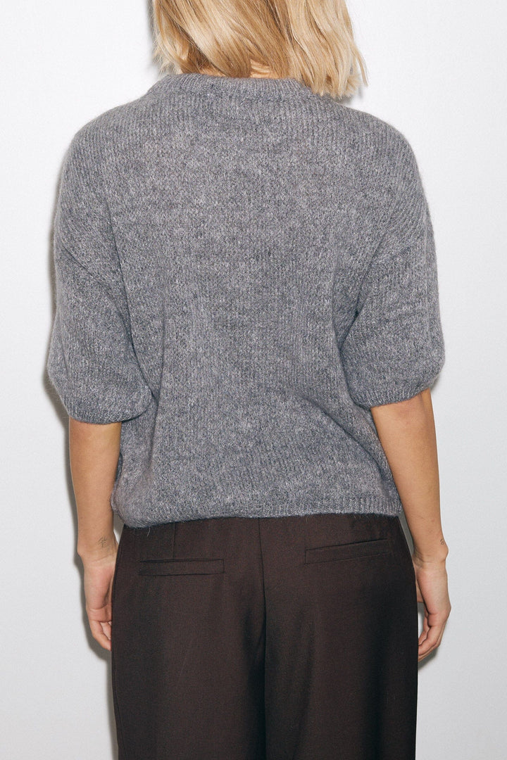 Noella - Mimi Knit Jumper - 218 Grey Strikbluser 