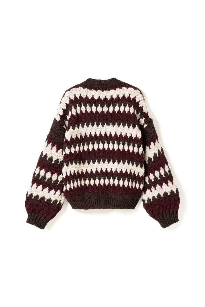 Noella - N-Fora Knit Cardigan 16870002 - 1528 - Deveen Burgundy Mix