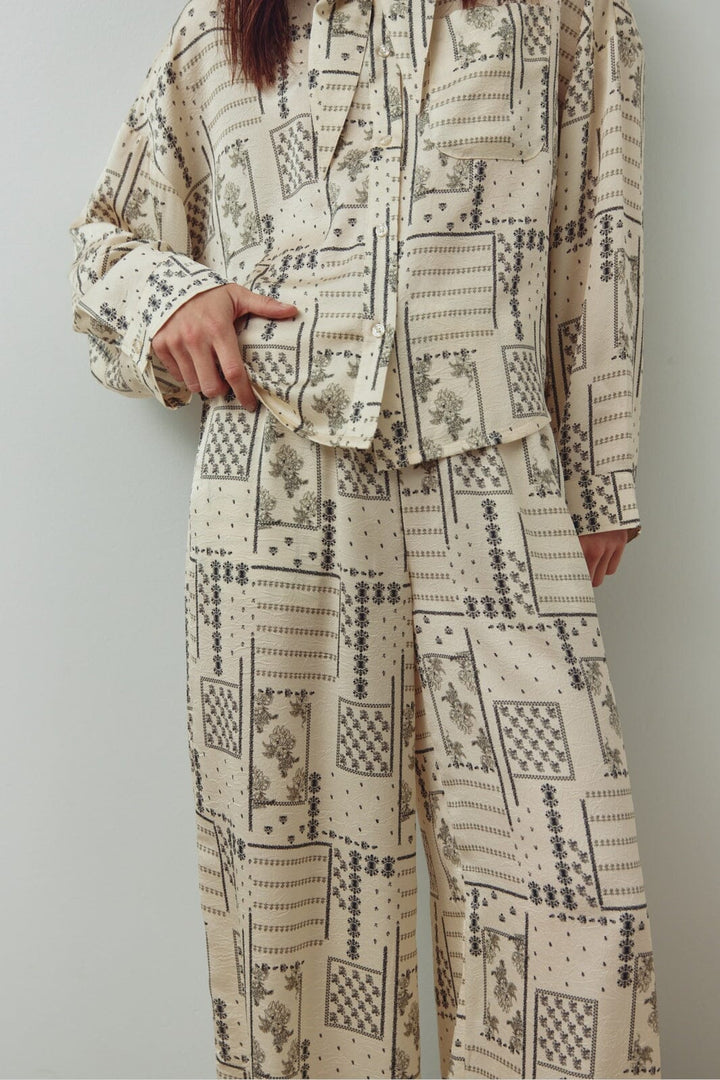 Noella - N-Kameron Pants 15160002 - 1434 - Dolly Ivory Print