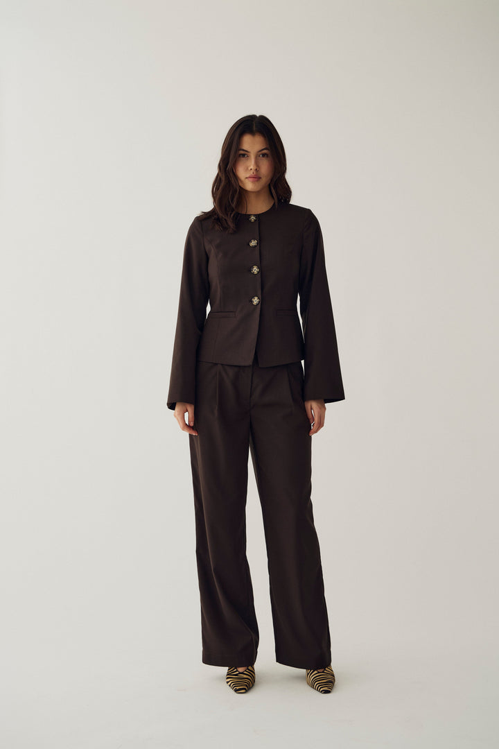 Noella - N-Kasaundra Ls Blazer 12700035 - 674 - Chocolate Blazere 