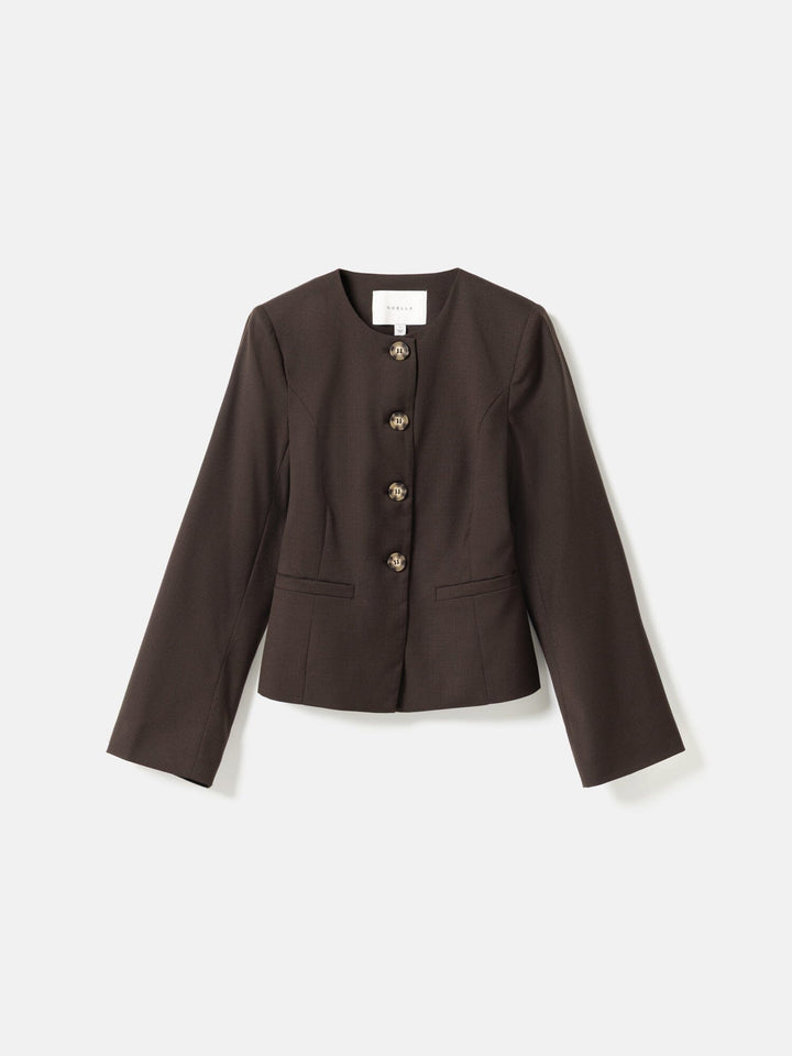 Noella - N-Kasaundra Ls Blazer 12700035 - 674 - Chocolate Blazere 