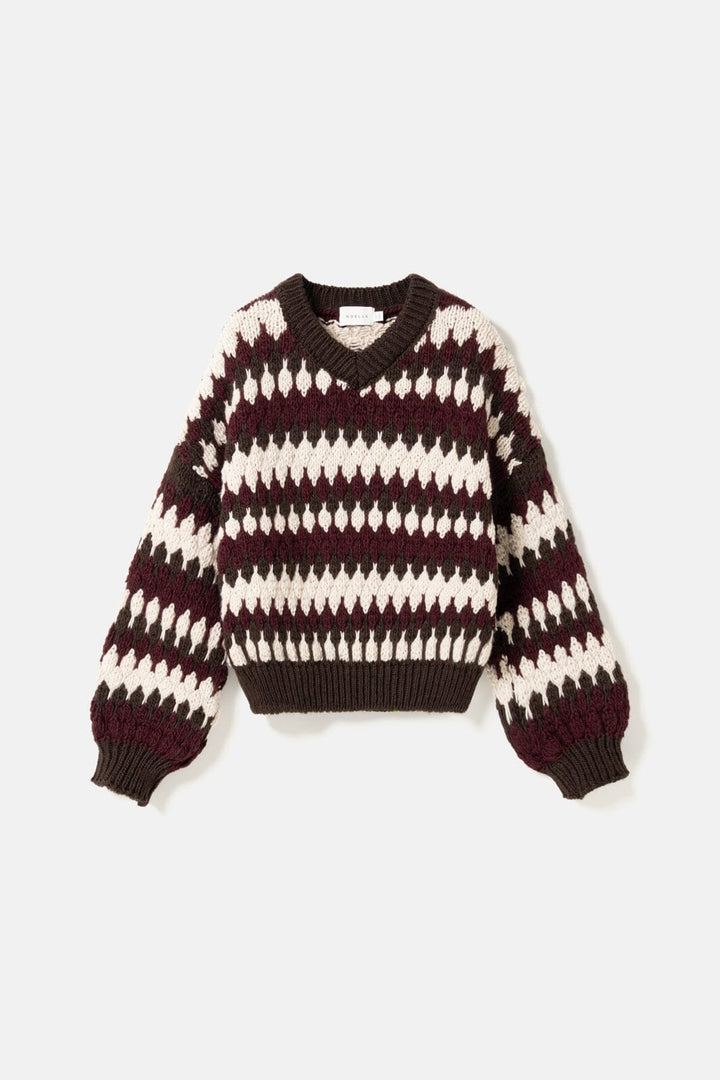 Noella - N-Laia Knit 16870001 - 1528 - Deveen Burgundy Mix