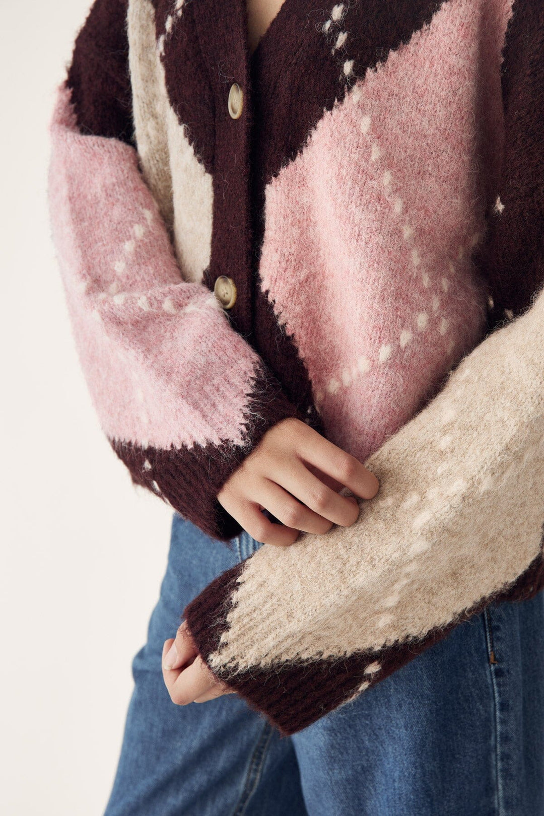 Noella - N-Laiana Knit Cardigan 14670002 - 1470 - Winetasting Mix Cardigans 