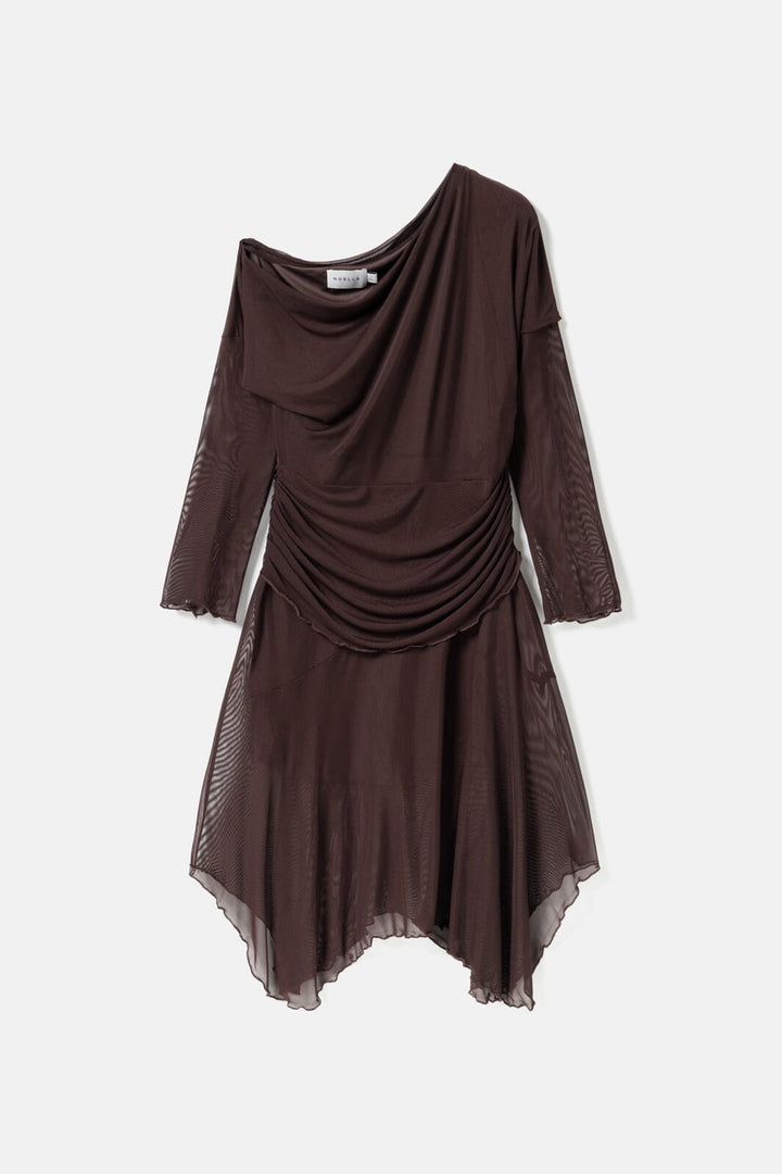 Noella - N-Linzee Ls Dress 15300008 - 1506 - Dark Chocolate