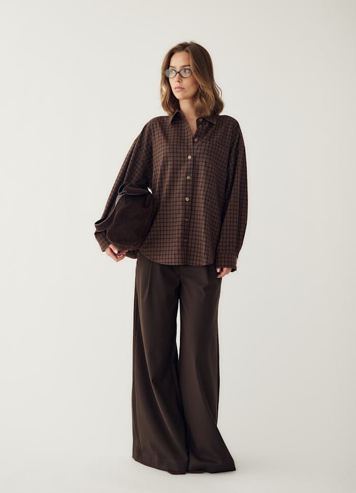 Noella - N-Lisa Shirt 16360003 - 1499 - Devana Brown Check Skjorter 