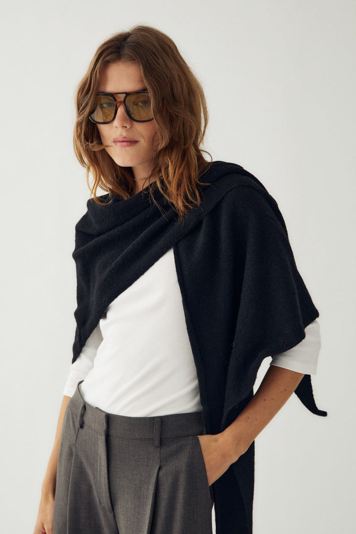 Noella - N-Loena Knit Scarf 13940001 - 004 - Black Tørklæder 