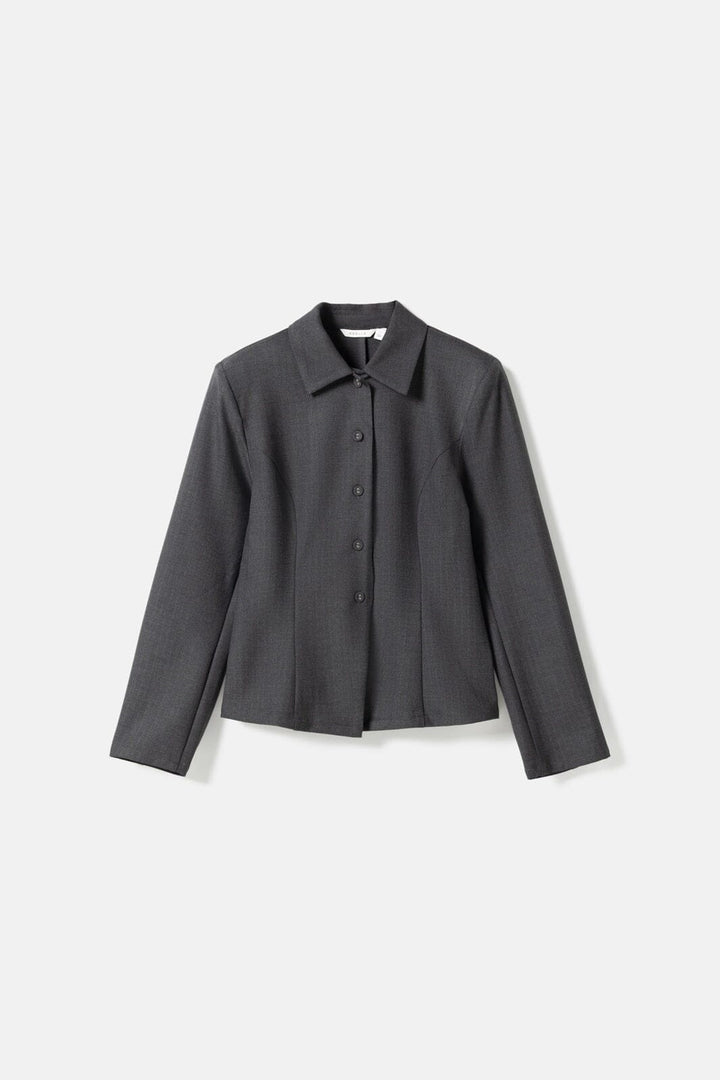 Noella - N-Maelle Shirt 16150005 - 1487 - Grey Herringbone