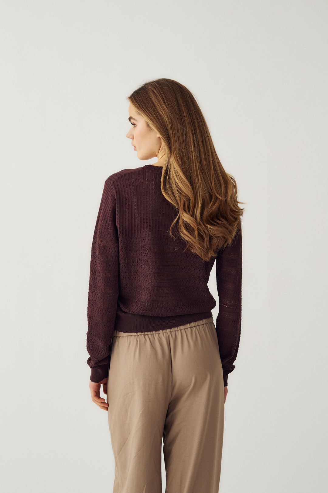 Noella - N-Margrit Knit Cardigan 16040001 - 1345 - Mahogany Cardigans 