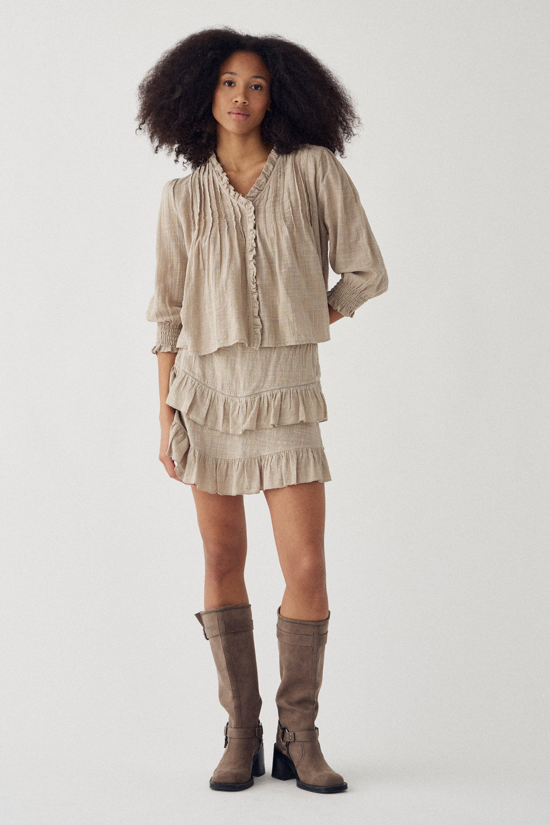 Noella - N-Marin Blouse 15710002 - 1454 - Grey Ivory Bluser 