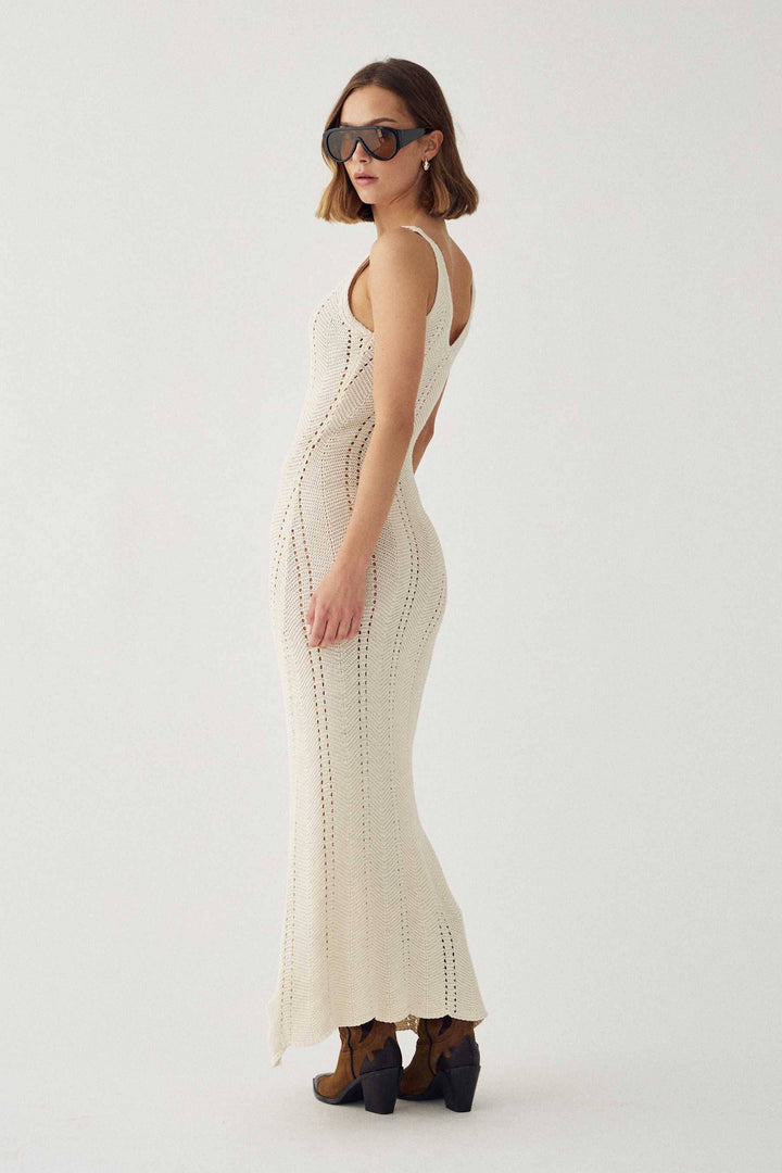 Noella - N-Marissa Knit Dress 15730001 - 006 - Offwhite Kjoler 